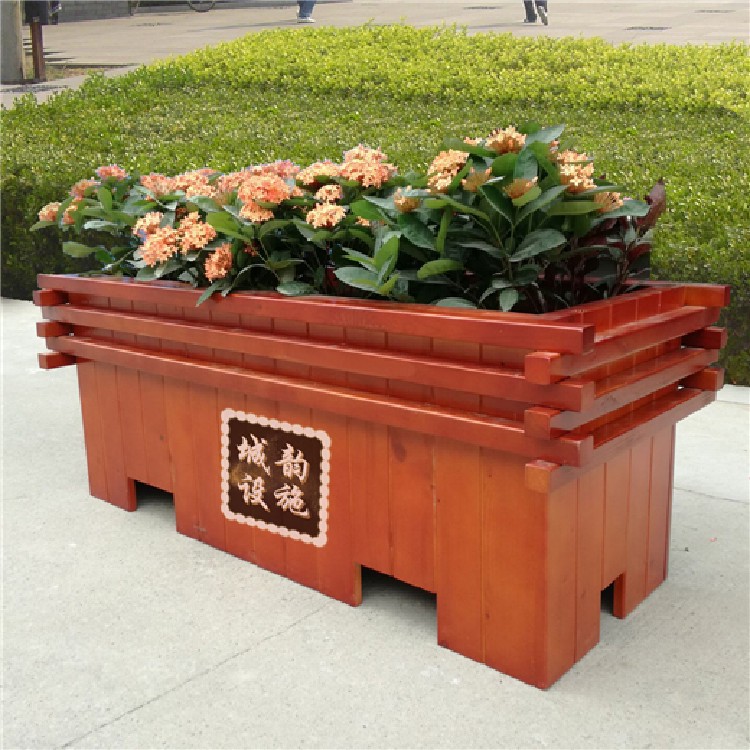 威客电竞安阳碳化防腐木花池厂家碳化防腐木花箱(图1)